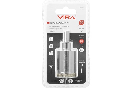 Коронка алмазная по керамике 30 мм VIRA 559503