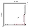 Душевой уголок BelBagno UNO-A-2-80-M-Cr 80x80 матовый