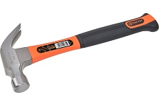 Молоток с гвоздодером TACTIX 570 гр с фибергласовой рукояткой 221007