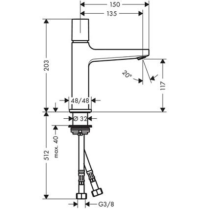 Смеситель для раковины Hansgrohe Metropol Select 32571000