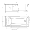 Акриловая ванна Timo Hella HELLA1575 150x75 см