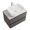 Мебель для ванной BelBagno Kraft 70 см со столешницей, эмаль, Темно-серый матовый