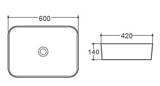 Раковина Vincea VBS-304 60 см белый