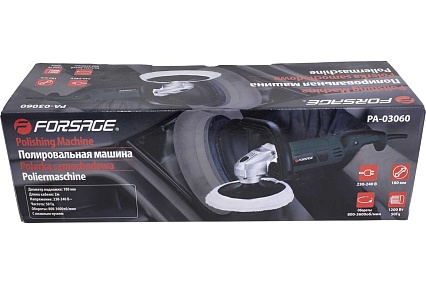 Полировальная машина Forsage электрическая, 220V, 1200W, 800-3600 об/мин, диаметр круга 180 мм F-PA-03060 48692