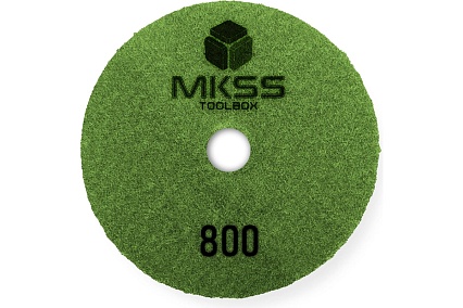 Алмазный гибкий шлифовальный круг MKSS Toolbox MK2604 АГШК Ø100 Р800 для мокрой лощения MKSS MK26040800