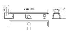 Трап для душа RGW Shower Drain SDR-01-80-Q 80x9 см, без решетки