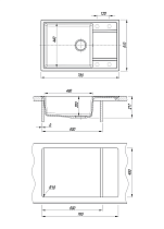 Кухонная мойка Florentina Липси XL 78 см бежевый FG, 20.505.D0780.104
