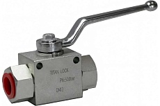 Гидравлический шаровой кран TITAN LOCK 3/8&quot;, типа ВР-ВР, с креп. отв., сталь TLHYDV3/8F