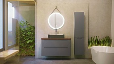Мебель для ванной Jorno Wood 100 см серый
