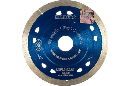 Диск алмазный отрезной по керамограниту Extra Thin (125x1.1х22.23 мм) Hilberg HM420