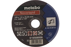 Круг отрезной по металлу Novorapid (125x1.0x22.2 мм) Metabo 616506000