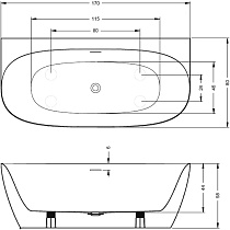 Акриловая ванна Riho Omega B094001005 B2W 170x80 см