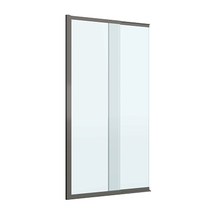 Шторка для ванны Cezares SLIDER-FIX-VF-11-90/150-C-GM 90x150 прозрачная, оружейная сталь
