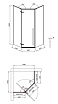 Душевой уголок Timo TTSSP-100/13C-8 100x100 прозрачный, никель T67