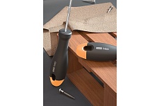 Шлицевая отвёртка Deli &quot;Home Series Gray&quot; HT1103C SL3x75мм (Cr-V, Soft Touch рукоять, эксклюзивный дизайн, подарочная упаковка) 130296