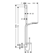 Душевой гарнитур Hansgrohe Raindance Select S 120 26631400 хром/белый