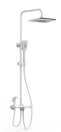 Душевая стойка Wonzon&Woghand WW-B3310-MW термостат, белый матовый