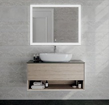 Тумба с раковиной Kerama Marazzi Plaza Modern 80 см, 1 ящик, дуб орегон