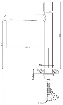 Смеситель для раковины BelBagno Uno UNO-LMC-ORO-W0 золото