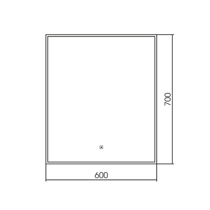 Зеркало AQUAme AQM9101B 60x70 см подсветка, антипар