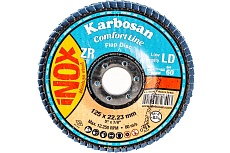 Диск лепестковый Inox (125х22 мм; Р60) Karbosan KAR-982340