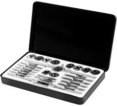Набор метчиков и плашек AV Steel 24 предметов, М5-М12, в металлическом кейсе AV-921212