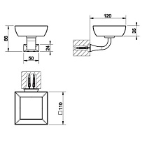 Мыльница подвесная Gessi Mimi 33202.031