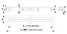 Душевой лоток Alcaplast Simple APZ9-850M 85 см, с решеткой, хром