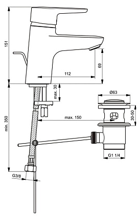 Смеситель для раковины Ideal Standard Connect B9914AA