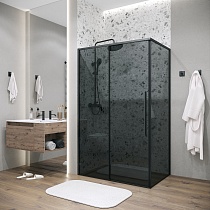 Душевой уголок Grossman Galaxy 120.K33.01.1370.21.10 130x70 тонированный, черный матовый