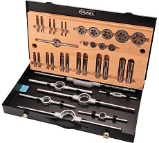 Набор метчиков и плашек VOLKEL UNF 1/4-1,0 HSS-G 35пр V48063