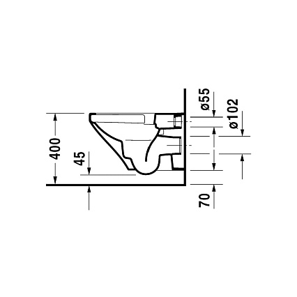 Подвесной унитаз Duravit DuraStyle 45510900A1 (с крышкой SoftClose)