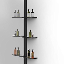 Душевая перегородка Vincea Walk-In VSW-1HWS900MRB 90x200 черный матовый, зеркальное