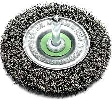 Щетка дисковая гофрированная Lessmann Д75x10, ROF 0.30 мм, хвостовик 6мм 410135