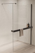 Душевая перегородка Vincea Walk-In VSW-1HR120CLGM 120x200 вороненая сталь, прозрачное