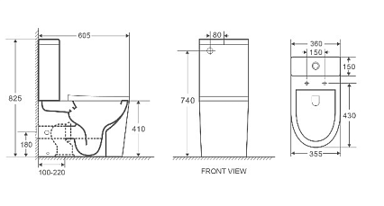 Унитаз-компакт WeltWasser Salzbach 001 Унитаз-компакт WeltWasser Salzbach 001