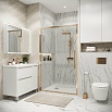 Душевая дверь Grossman Cosmo 100x195 прозрачное, золото сатин 100.K33.02.100.32.00