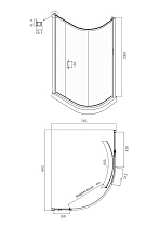 Душевой уголок Ambassador Kingston 100x80 14011114 прозрачный, хром