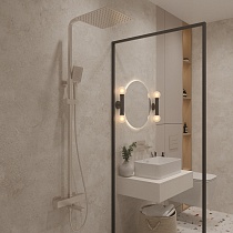 Душевая стойка Oliveeka D-Line OL-739901-BN с термостатом, никель матовый