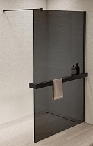 Душевая перегородка Vincea Walk-In VSW-1HR110CGB 110x200 черный матовый, тонированное