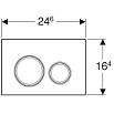 Кнопка смыва Geberit Sigma 21 115.884.JM.1 плитка Mustang/глянцевый хром