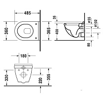 Подвесной унитаз Duravit Starck 3 2202090000