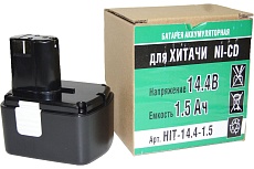 Аккумулятор Ni-CD (14.4V, 1.5 AН) для Hitachi DS14DVF3 P.I.T. Hit-14,4-1,5