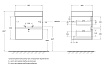Тумба с раковиной Cezares Molveno 46-60 см Beton