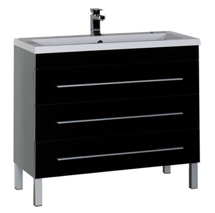 Тумба с раковиной Aquanet Верона 100 см напольная с ящиками