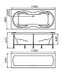 Акриловая ванна 1MarKa Dinamika 170x80