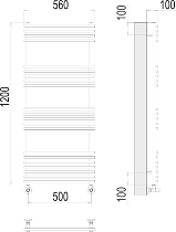 Полотенцесушитель водяной Terminus Ватра П21 500x1200, 4670078530561