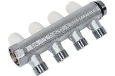 Коллектор Tiemme Maxima НВ, 3/4&quot;, с вентилями, 4 выхода, 1/2&quot; Н 36 мм, хром 1860004