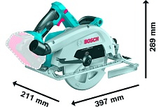 Аккумуляторная циркулярная пила Bosch GKS 18V-68 C 06016B5000