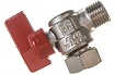 Шаровой кран ELSEN угловой, 1/2", 1/2", НВ, ручка-флажок красная, с накидной гайкой EV95.1212
